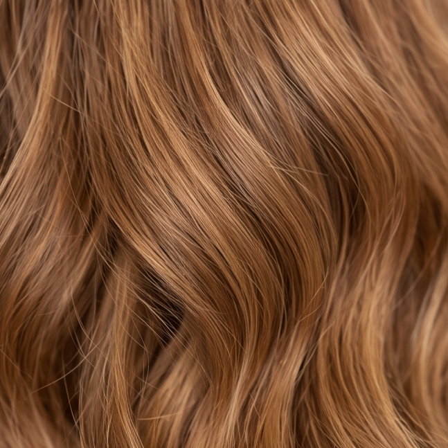 Cabelo na cor Castanho caramelo