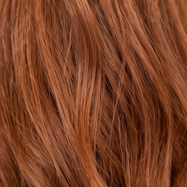 Cabelo na cor Castanho acobreado