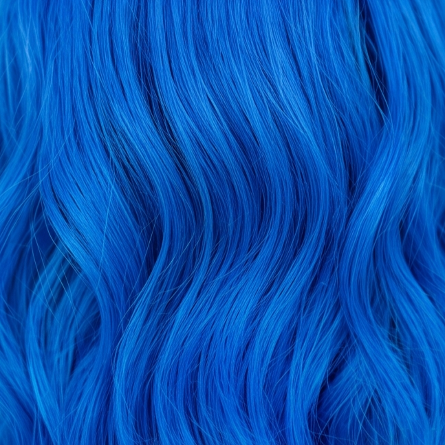 Cabelo na cor Azul elétrico