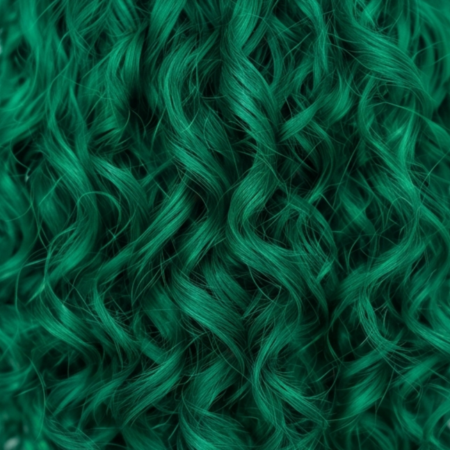 Cabelo na cor Verde esmeralda