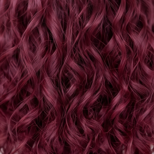 Cabelo na cor Vermelho borgonha fantasia