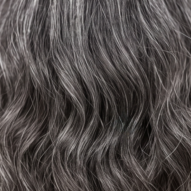 Cabelo na cor Cinza grafite / grey blending