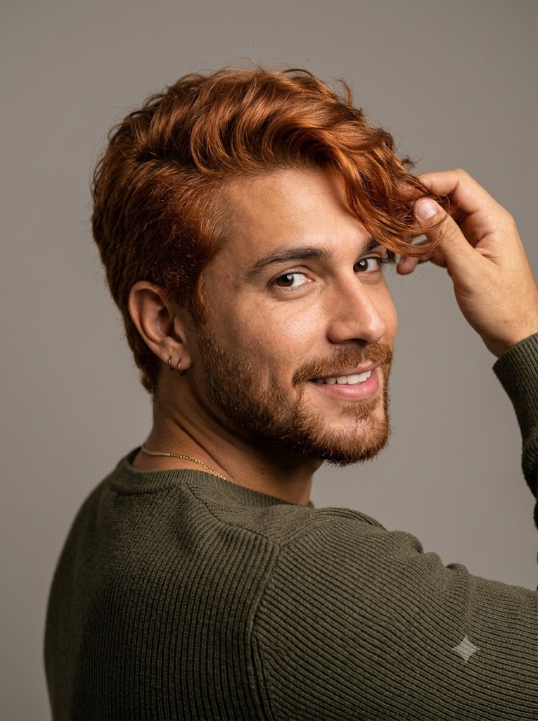 Cabelo na cor Ruivo acobreado
