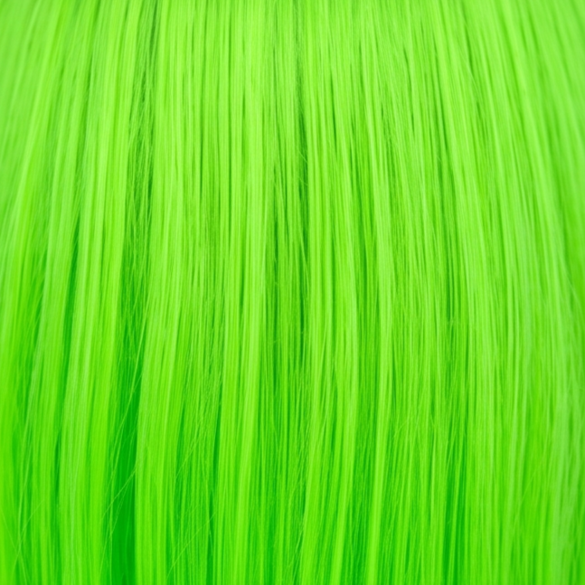 Cabelo na cor Verde neon