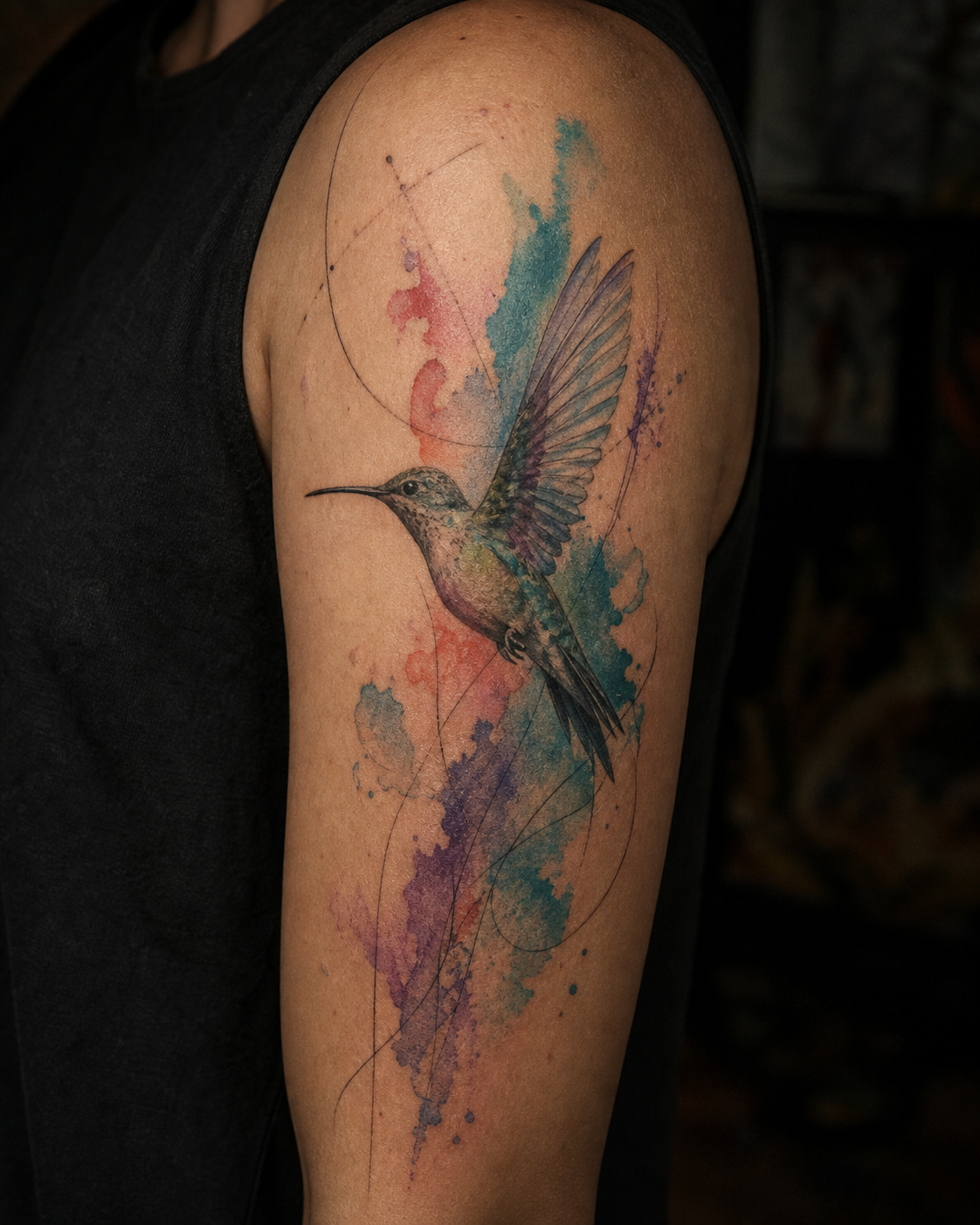 Tatuagem no estilo Aquarela